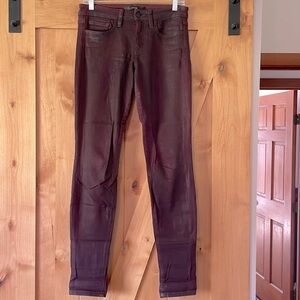 Joe’s Coated Bordeaux Skinny Jeans